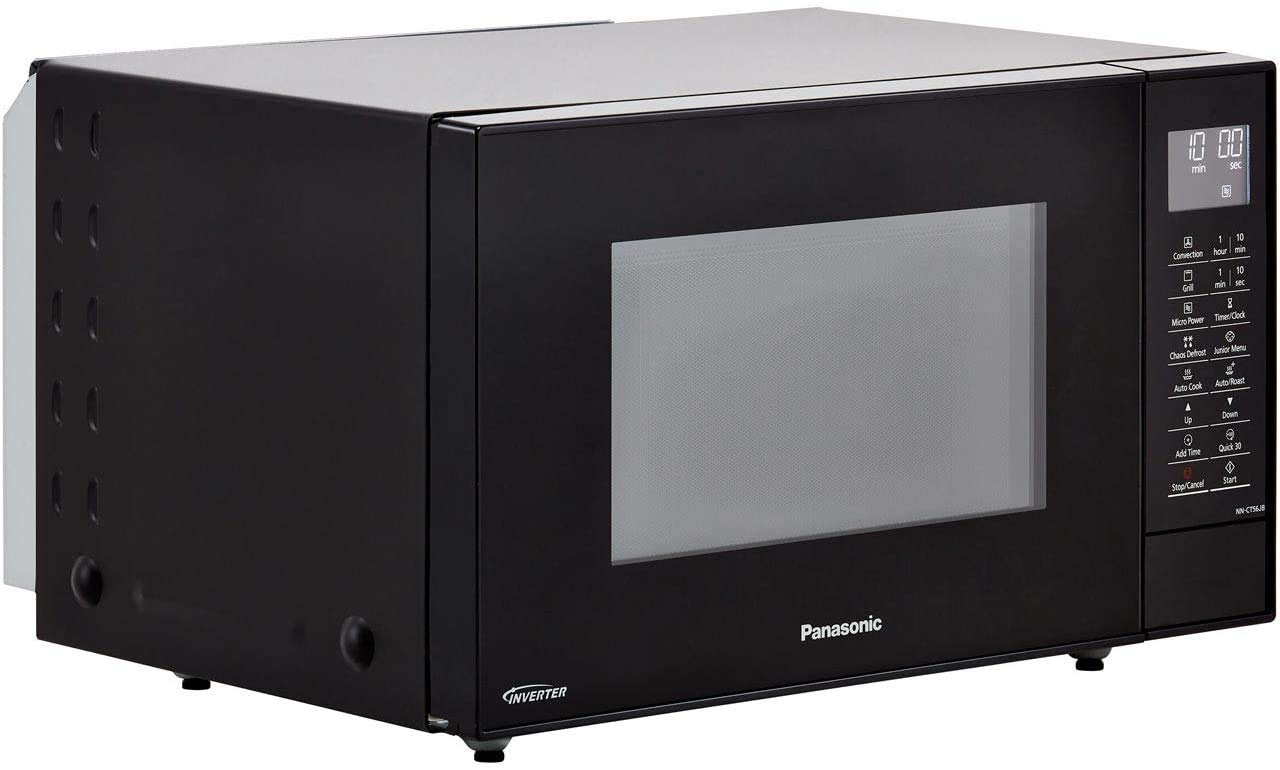 Panasonic NN-CT56JBBPQ Slimline Combination Microwave Oven with Convection & Grill, 1.6 cu.ft, Black - Perfect for Small Kitchens, Apartments & Dorm Rooms