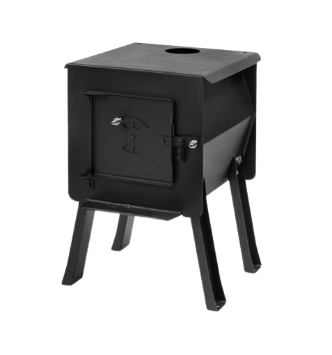England's Stove Works ESW0033 Black Bear Kit - 1.8 Cu. Ft. Portable Wood Burning Camp Stove for Outdoor Cooking, Camping & Survival | Compact & Durable Cast Iron Design