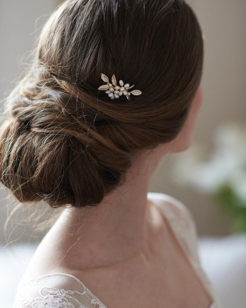 Briella Pearl Hair Pin - Elegant Pearl Hair Clip for Women, Bridal Hair Accessories, Wedding, Prom, Party, Everyday Wear