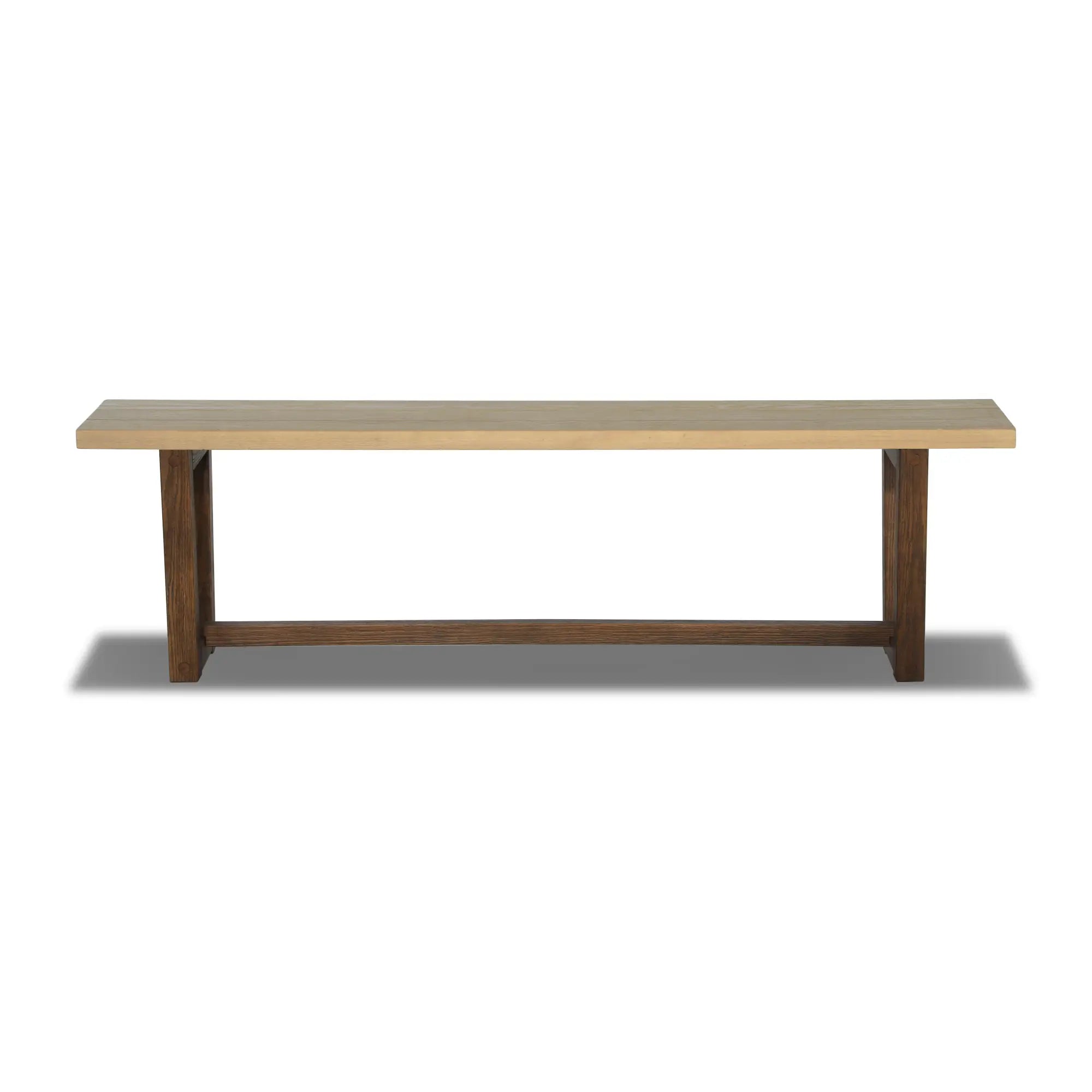Solid Wood Bench - Cascais Style Handcrafted Wooden Bench for Patio, Garden, or Entryway - Durable & Weather-Resistant Outdoor Seating