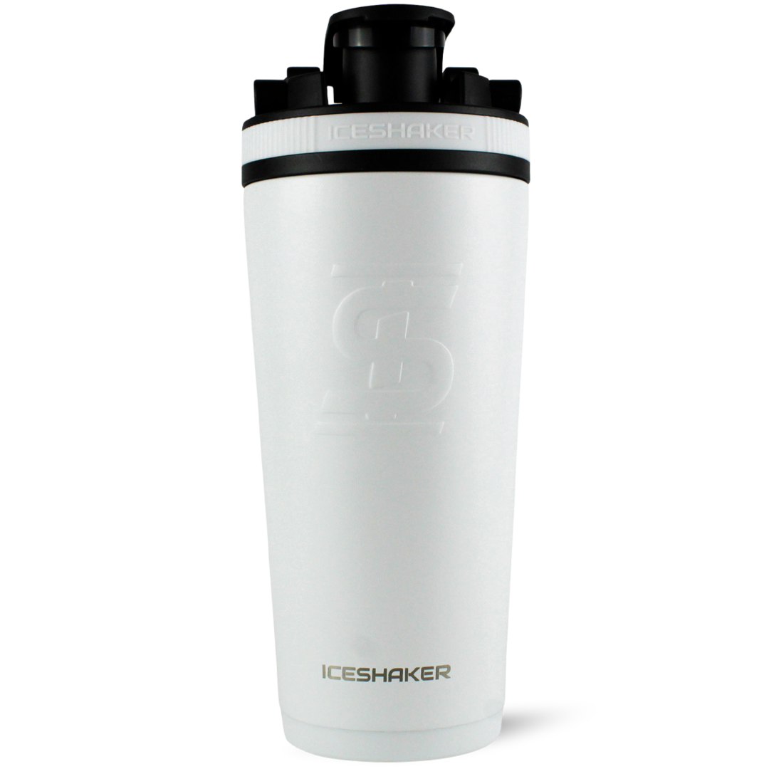 Personalized 26oz Insulated Ice Shaker Cup - Custom Mother's Day Gift - White Tumbler with Lid & Straw - Perfect for Smoothies, Iced Coffee & Gym Workouts