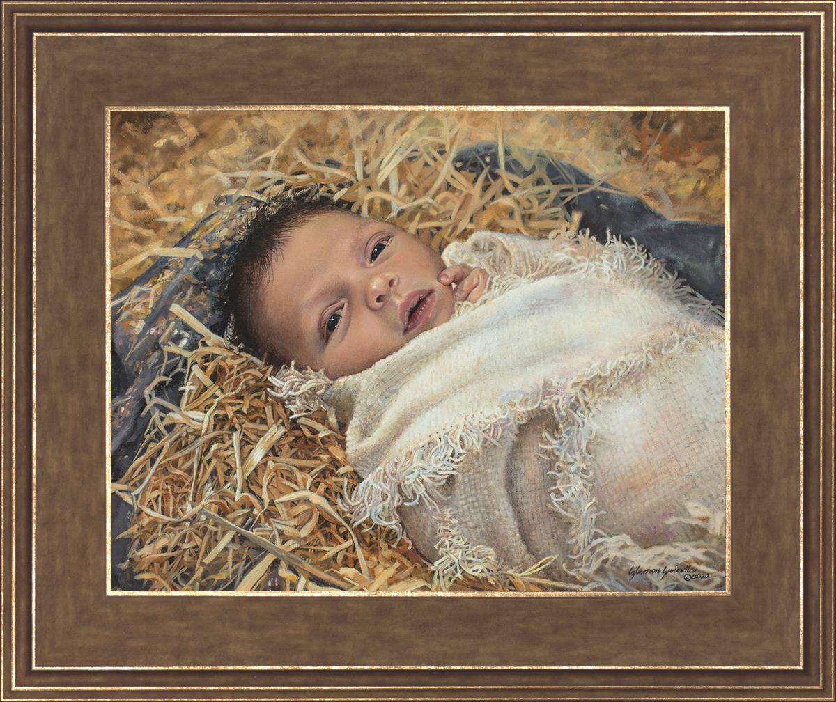 Born This Day by Liz Lemon Swindle - Inspirational Christian Art Print for Home & Office Decor - Perfect for Christmas Gifts & Holiday Wall Art