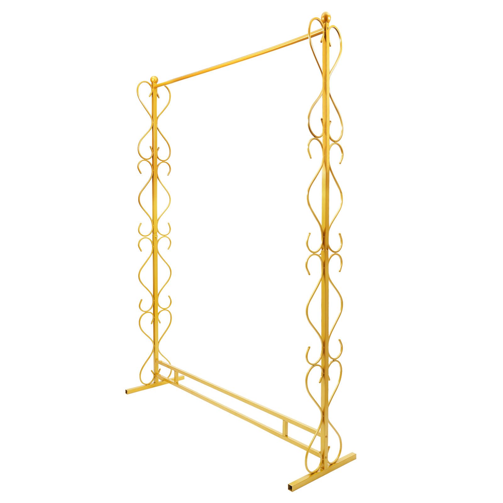 Metal Garment Rack - 5.9FT Heavy Duty Standing Clothes Rack with Single Rod, Carbon Steel Wardrobe Organizer for Hanging Clothes, Belts, Shoes & Bags | Easy Assembly | Perfect for Home, Wedding Ceremony & Retail Store Displays