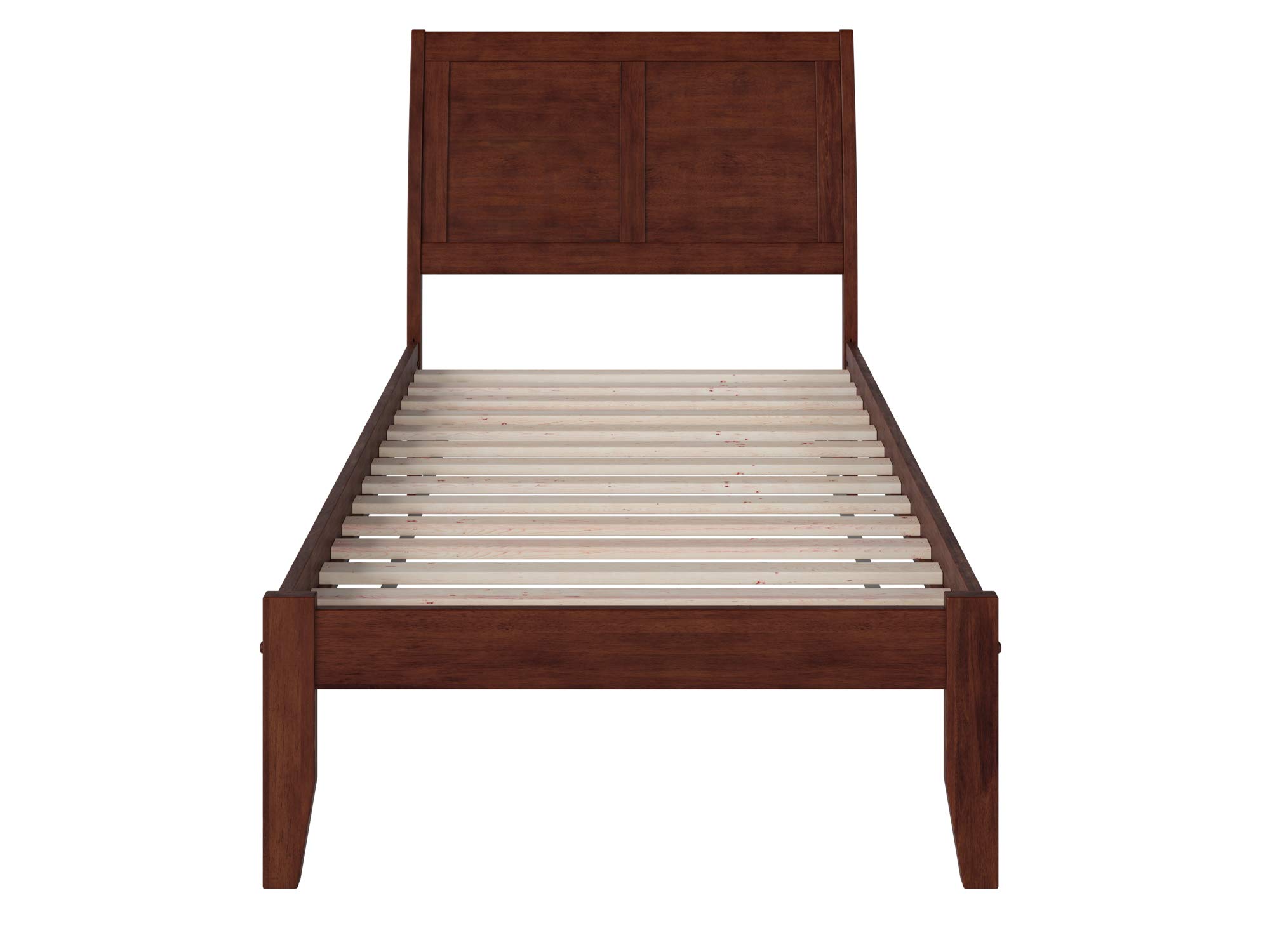 AFI Portland Twin Platform Bed with USB Charger - Solid Walnut Wood Frame, Modern Minimalist Design for Small Spaces - Perfect for Kids Rooms, Guest Bedrooms & Studio Apartments