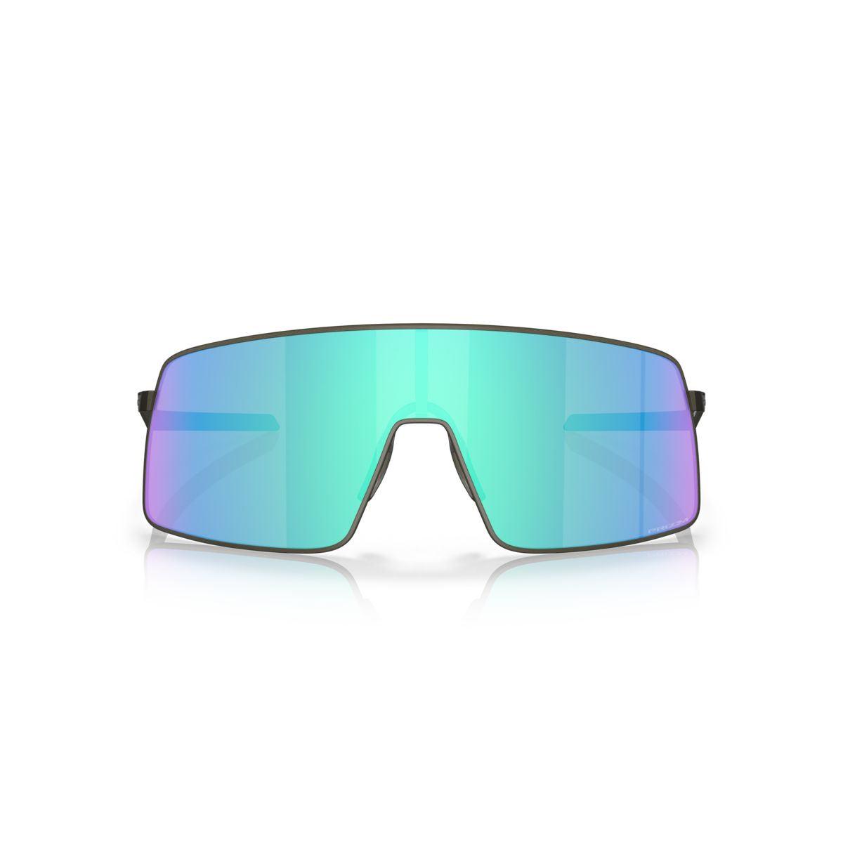 Oakley Sutro TI Satin Lead/Prizm Sapphire Sunglasses 0OO6013 601304 - Cycling, Running & Outdoor Sports Eyewear for UV Protection