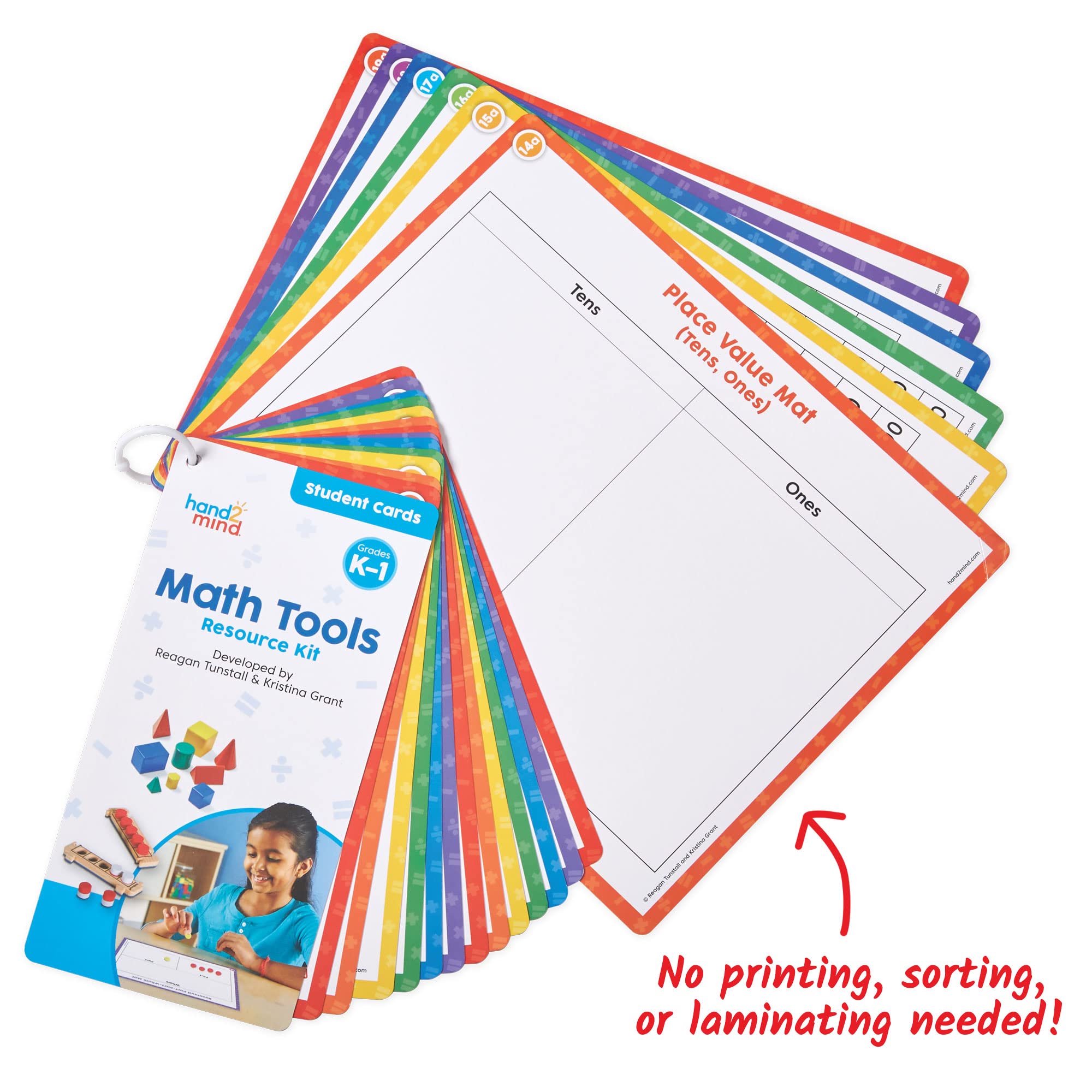 hand2mind Small Group Math Manipulatives Kit for K-1 | Base Ten Blocks, RekenRods, Pattern Blocks, Attribute Blocks & Two-Color Counters | Homeschool & Classroom Math Learning Tools
