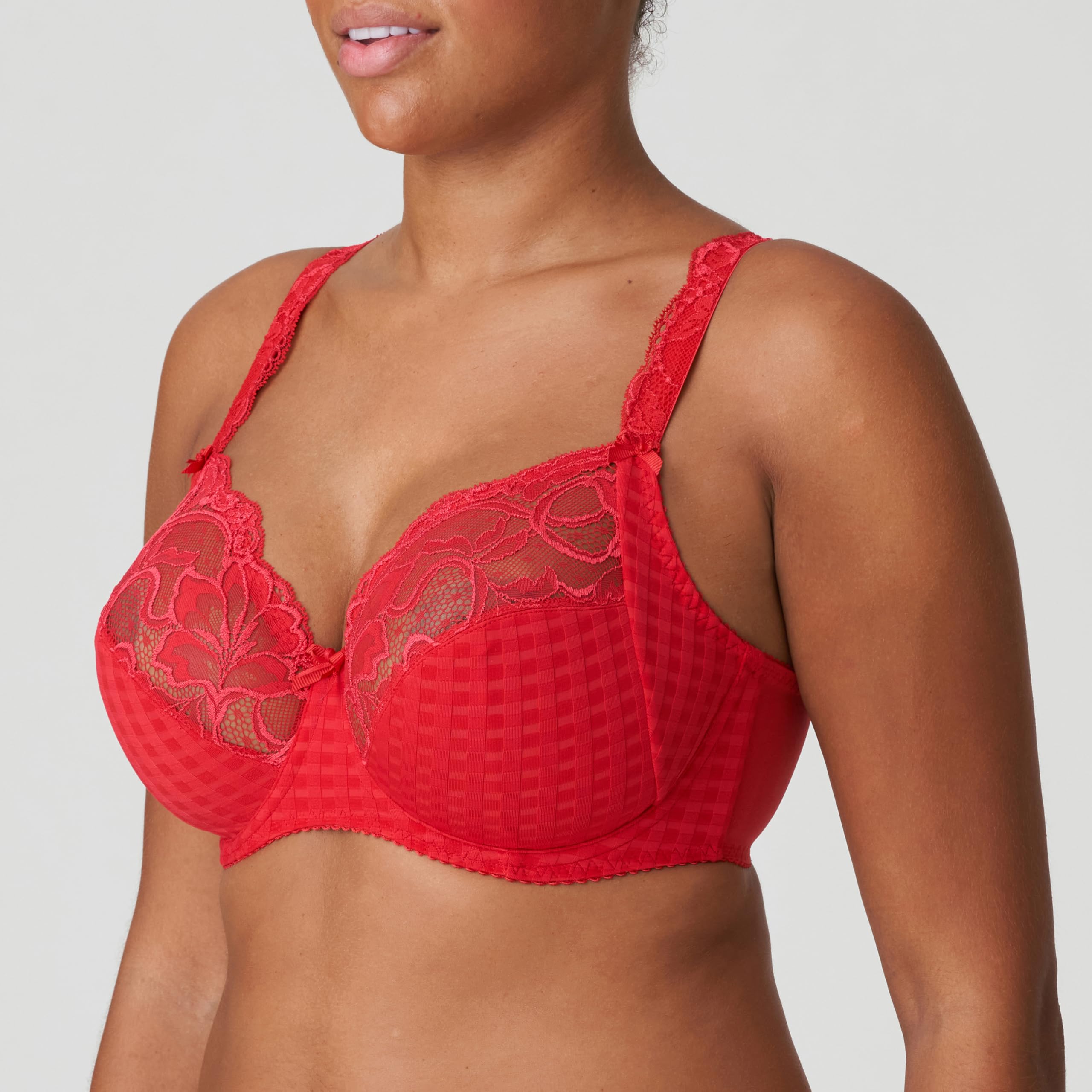 PrimaDonna Madison Side Support Bra 36F Scarlet Red - Full Coverage Underwire Bra for Plus Size Women - Perfect for Everyday Wear, Work & Special Occasions
