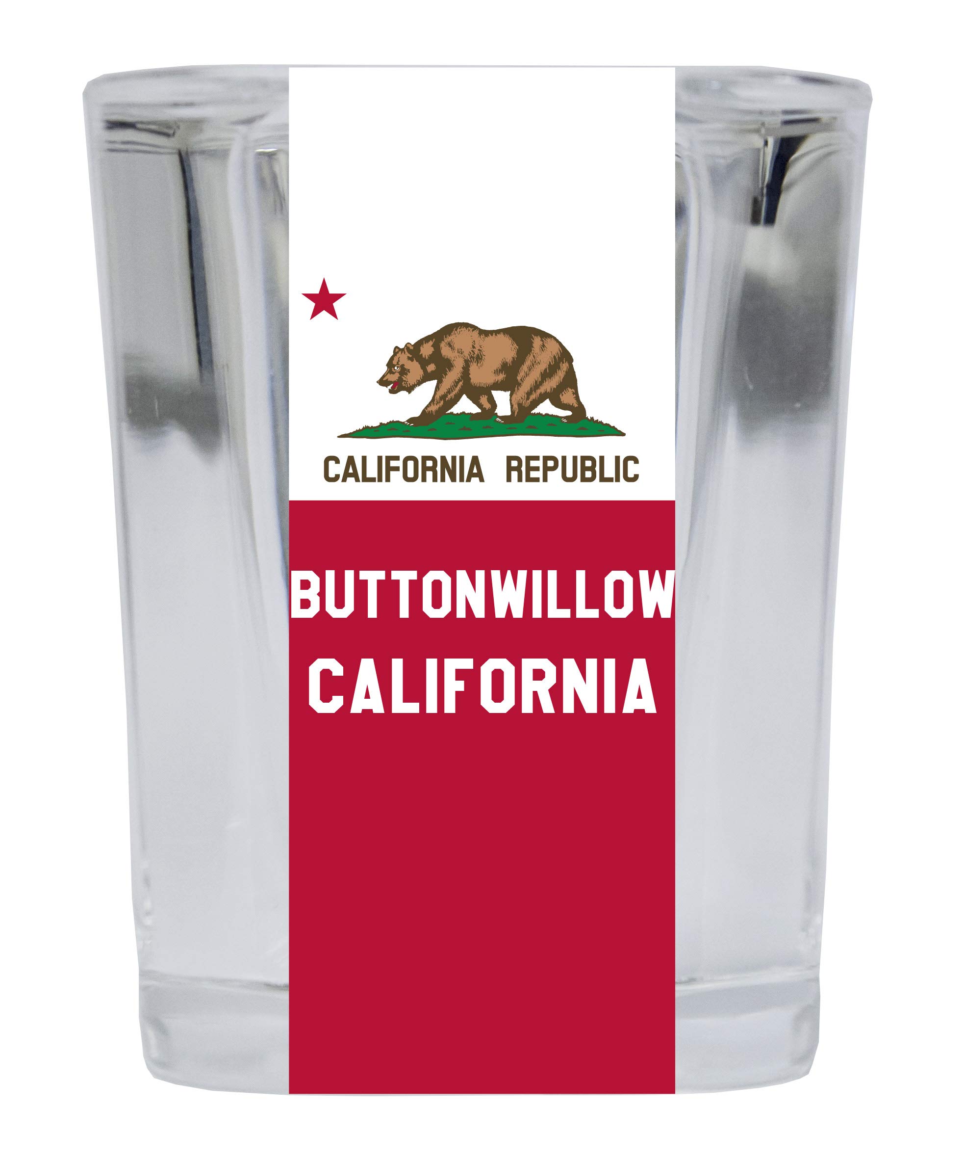 Buttonwillow California Souvenir - 2 Ounce Square Shot Glass for Whiskey, Tequila & Liquor - Perfect for Bars, Parties & Collectors