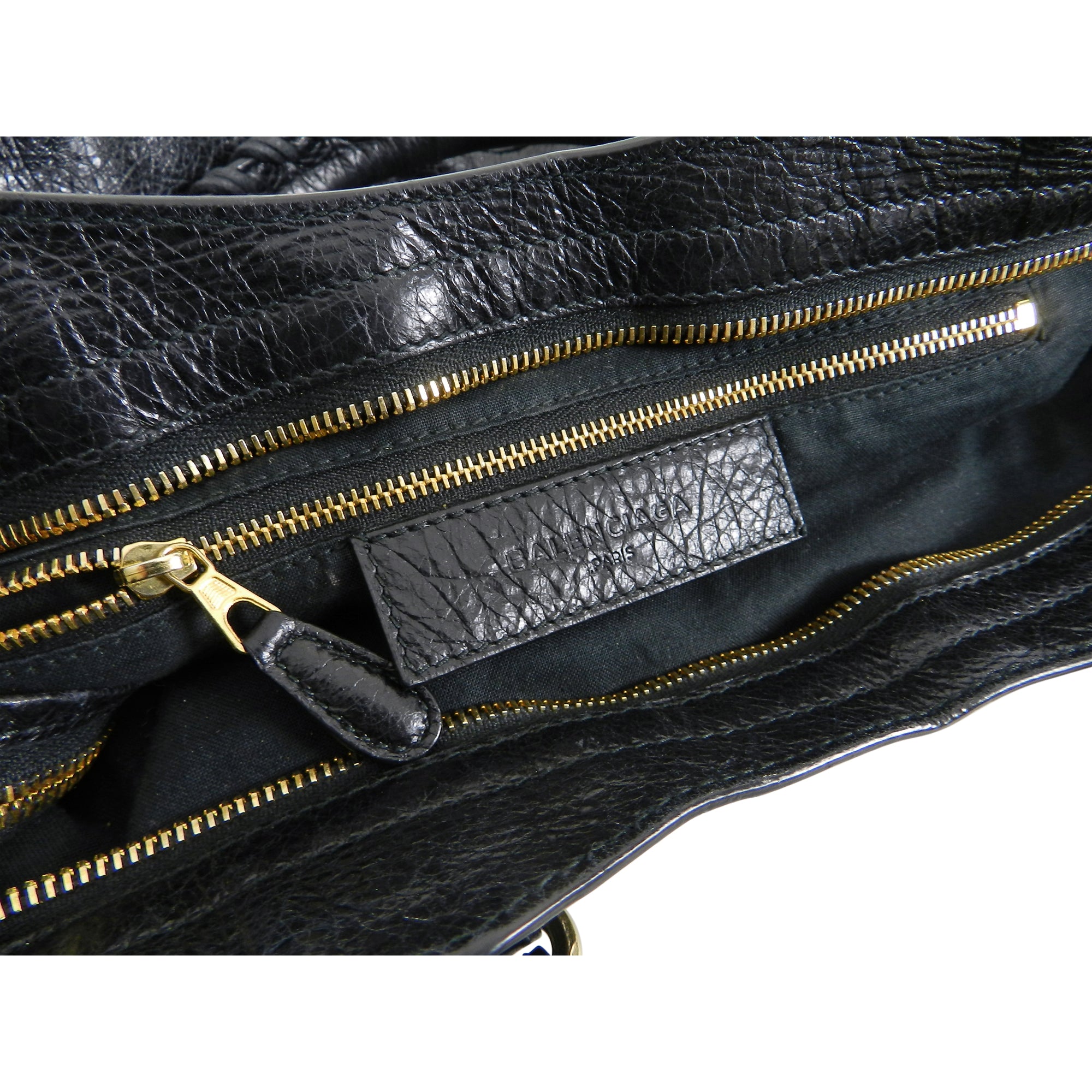 Balenciaga Black City Gold Hardware Motorcycle Bag - Luxury Designer Handbag for Women, Perfect for Daily Use, Travel & Night Out