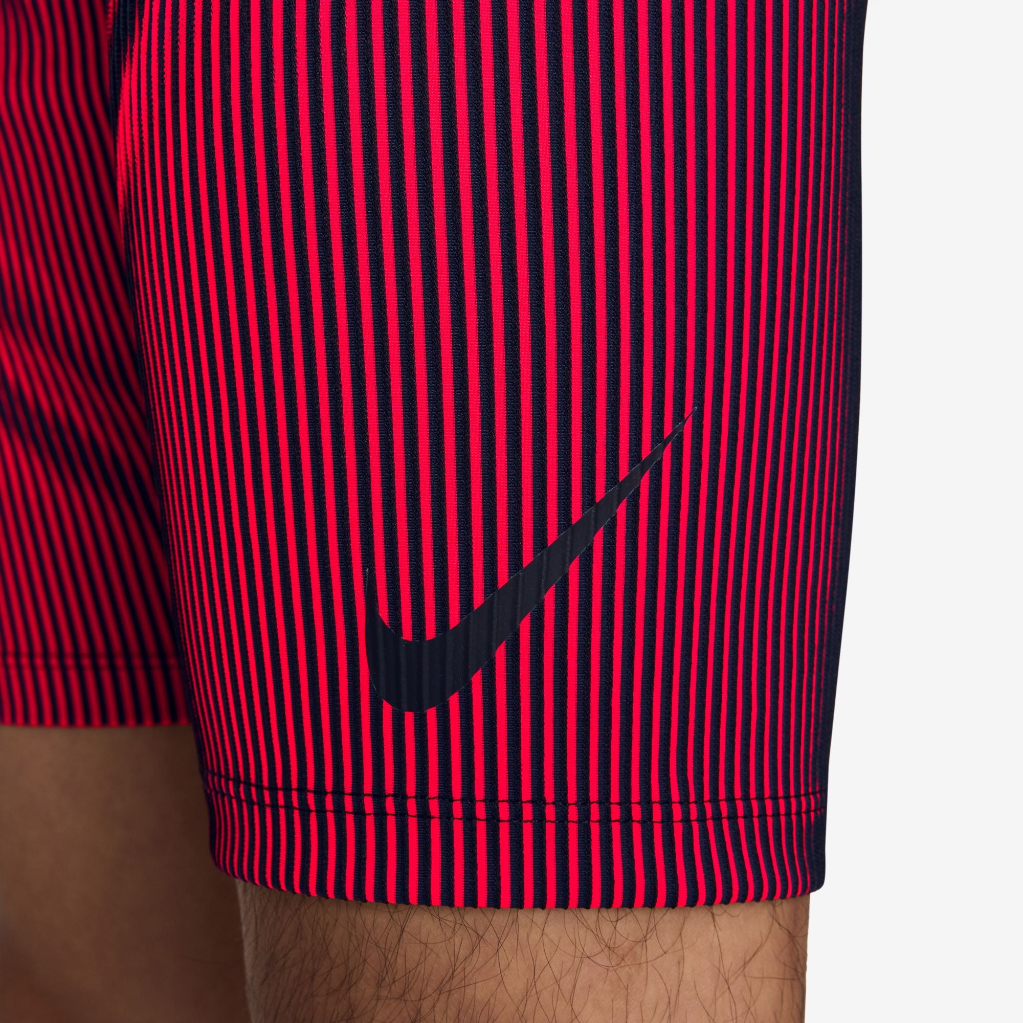 Men's Aeroswift DRI-FIT ADV Running 1/2 Length Tights - Breathable, Moisture-Wicking Workout Pants for Jogging & Gym Training (Black/Bright Crimson/Obsidian)