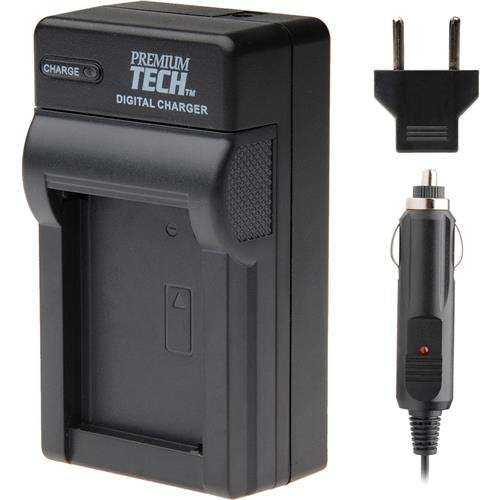 Premium Tech PT 64 AC/DC Rapid Battery Charger for Nikon EN-EL15 - Fast Charging for DSLR Cameras - Perfect for Travel & Professional Photography