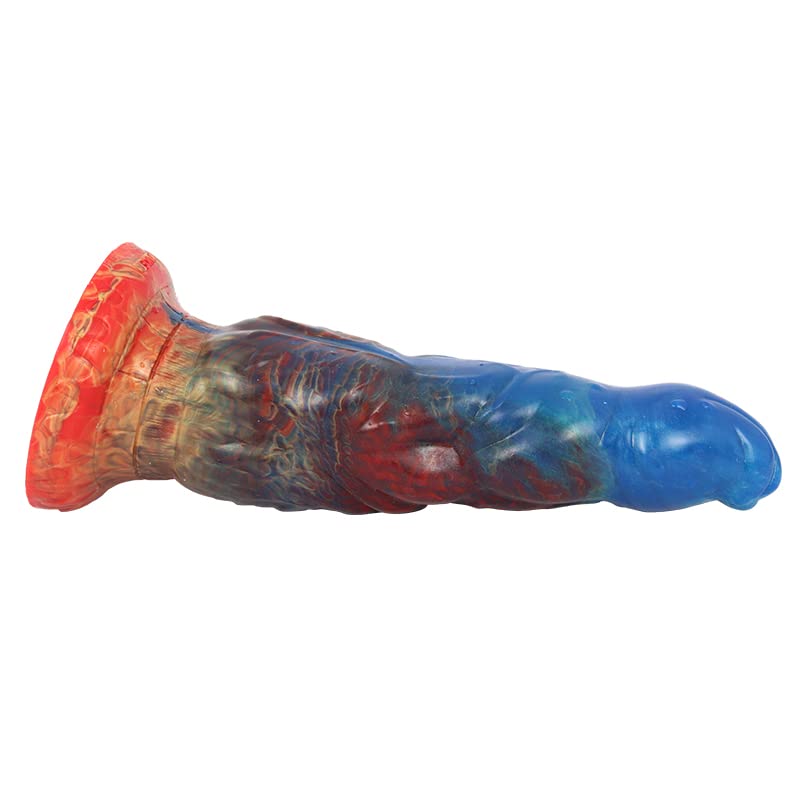 BeHorny Liquid Silicone Dildo - Realistic Alien/Fido Design with Strong Suction Cup | Adult Sex Toy for Couples & Solo Play | Perfect for BDSM, Roleplay & Bedroom Fun