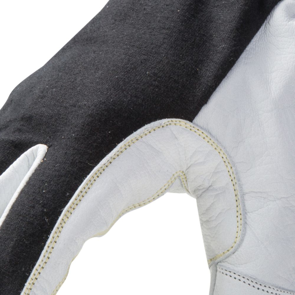 212 Performance ARCTIGEC5 05 012 ARC Economy TIG Cut 5 Resistant Goatskin Welding Gloves - 2XL Black/White - Heavy Duty Heat & Spark Protection for Metal Fabrication, Forging & Industrial Welding Work