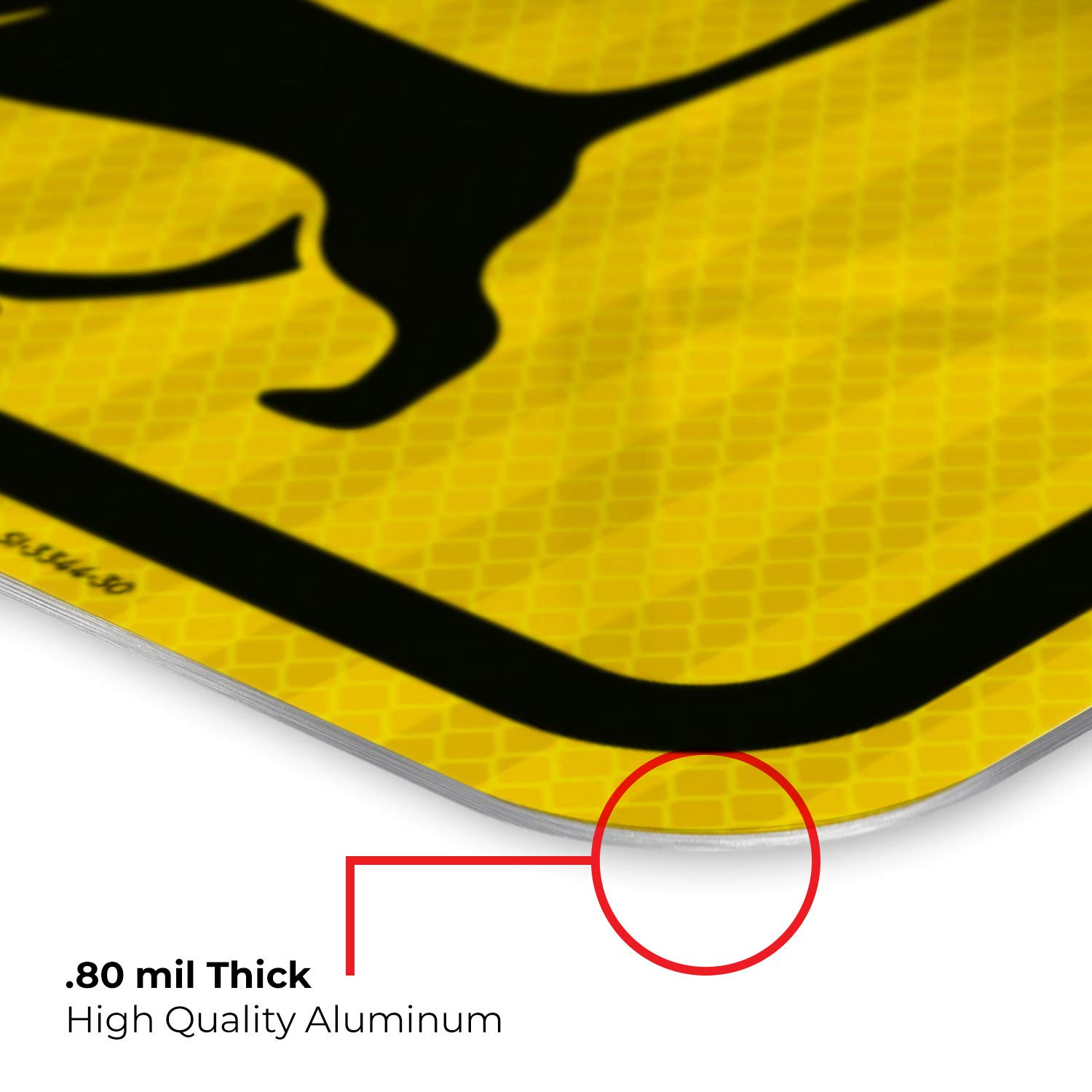 Slow 5 MPH Watch for Animals Sign - 24x30 Inches Reflective Traffic Sign | 3M EGP .080 Aluminum, Fade Resistant | Indoor/Outdoor Use, Made in USA | Perfect for School Zones, Residential Areas & Wildlife Crossings