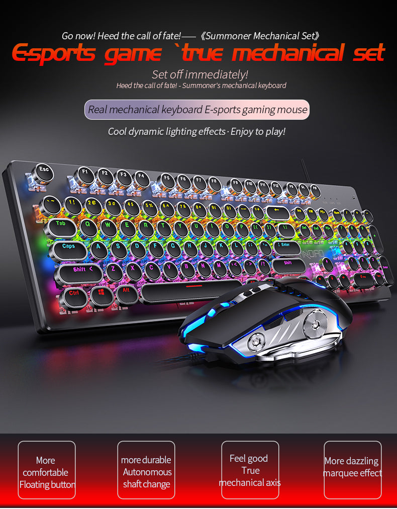 Professional RGB Backlit USB 2.0 Mechanical Gaming Keyboard with 4 Adjustable DPI Mouse - 104 Keys, CE Certified (ZK 4) - Perfect for PC Gaming, Office Work & Streaming Setups