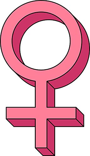 Female Sex Symbol Vinyl Decal - 5 Inch Wall Art, Laptop & Bumper Sticker - Perfect for Bedroom Decor, Office Space & Personalizing Devices