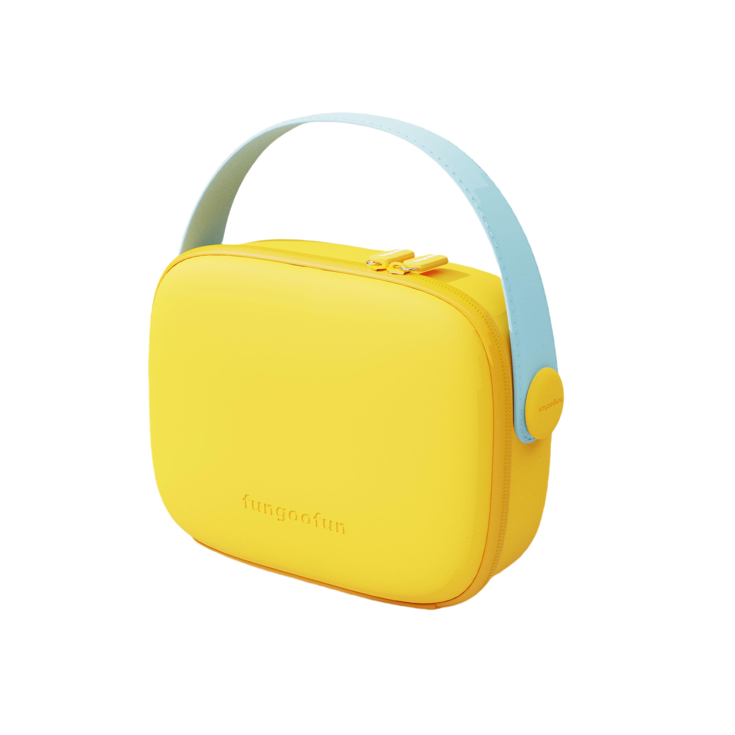 Waterproof EVA Travel Makeup Bag - Large Capacity Cosmetic Organizer with Separate Compartments for Women & Girls - Perfect for Makeup, Skincare, Chargers & Eyeliners (Yellow, Size L) - Ideal for Travel, Gym, Daily Use & On-the-Go Organization