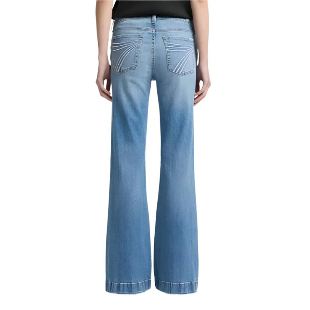 7 For All Mankind Women's Light Wash Tailorless Dojo Jeans - High Waisted Skinny Denim Pants for Casual Wear & Night Out