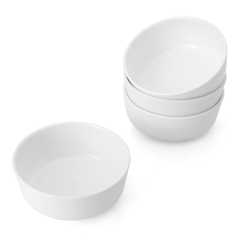 Samantha 4-Piece Ceramic Soup & Cereal Bowls Set - Durable, Microwave & Dishwasher Safe - Perfect for Breakfast, Lunch, and Family Dining