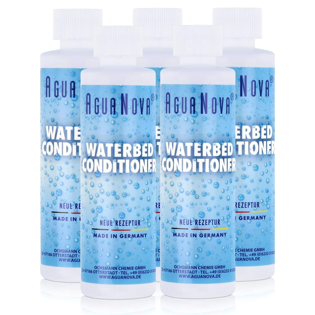 AguaNova Waterbed Conditioner 5-Pack (250ml Each) - Premium Waterbed Maintenance Solution for Long-Lasting Comfort - Ideal for Home, Hotels & Spa Waterbeds