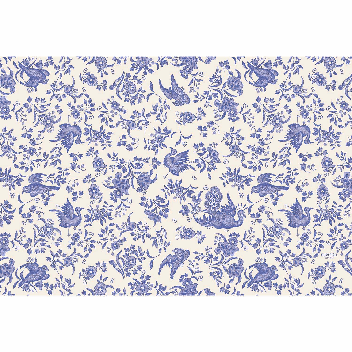 Blue Regal Peacock Placemat Set of 4 - Elegant Table Mats for Dining, Parties & Home Decor - Waterproof & Washable