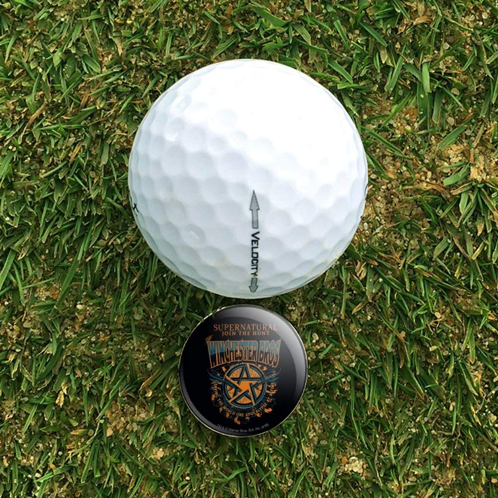 Supernatural Anti Possession Symbol Golf Hat Clip with Magnetic Ball Marker - Stylish Golf Accessory for Fans of Supernatural TV Show, Perfect for Golf Games and Outdoor Activities
