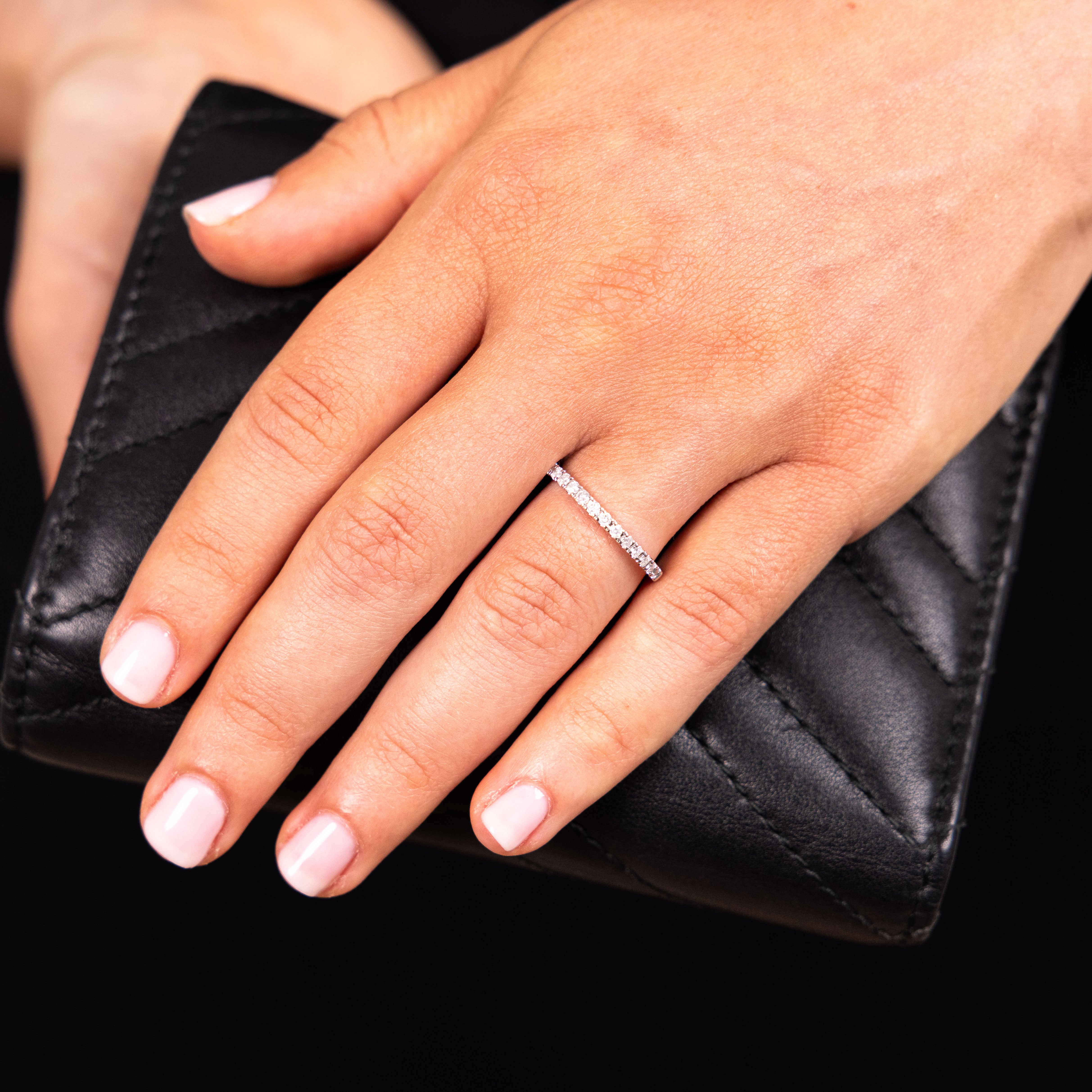 1/3 Carat Diamond Eternity Ring in 10K White Gold - Perfect for Anniversaries, Engagements & Special Occasions