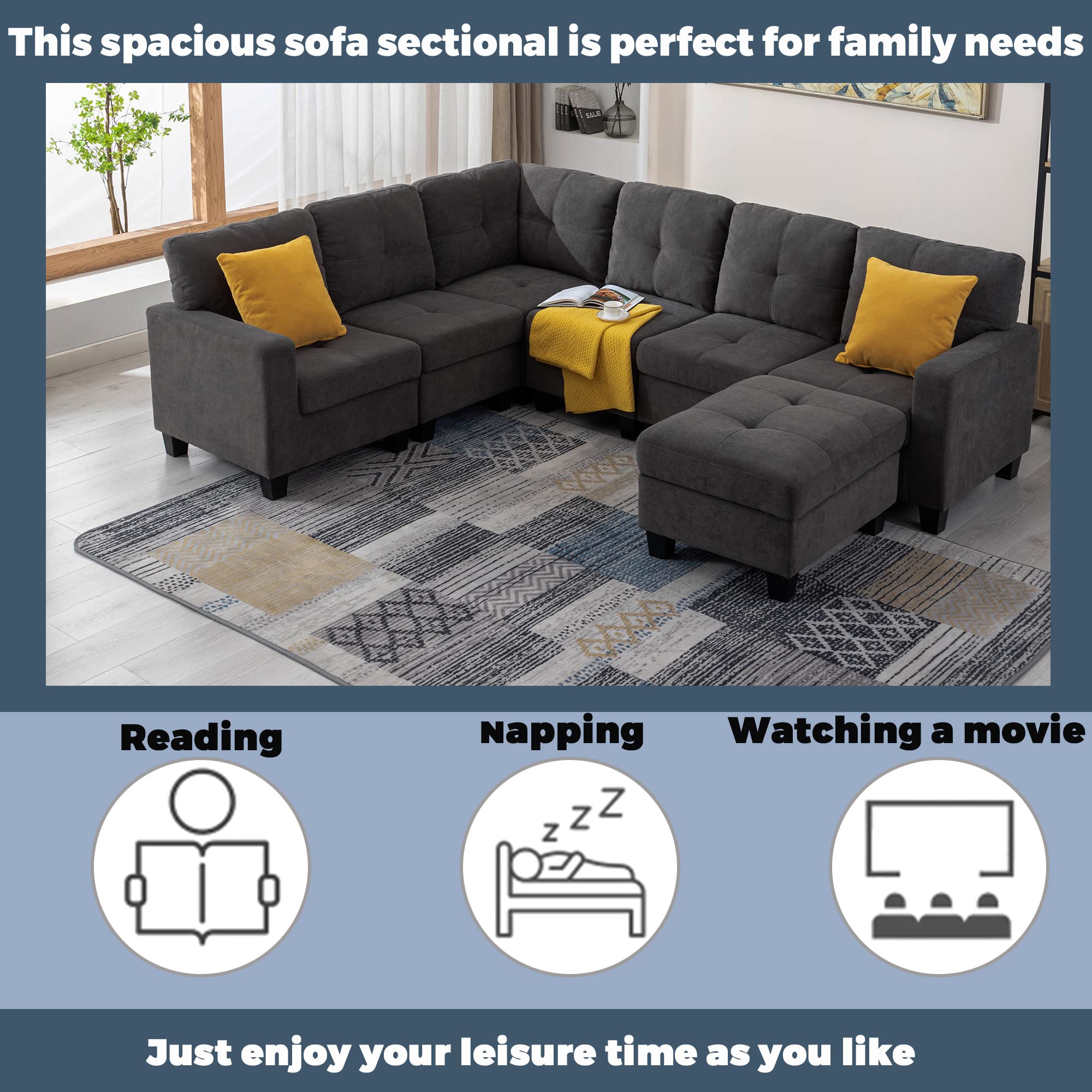 Luxury Velvet Sectional Sofa Set - Modular Upholstered Couch with Armless Chair for Living Room, Dark Gray | Perfect for Small Spaces, Apartments & Modern Home Decor