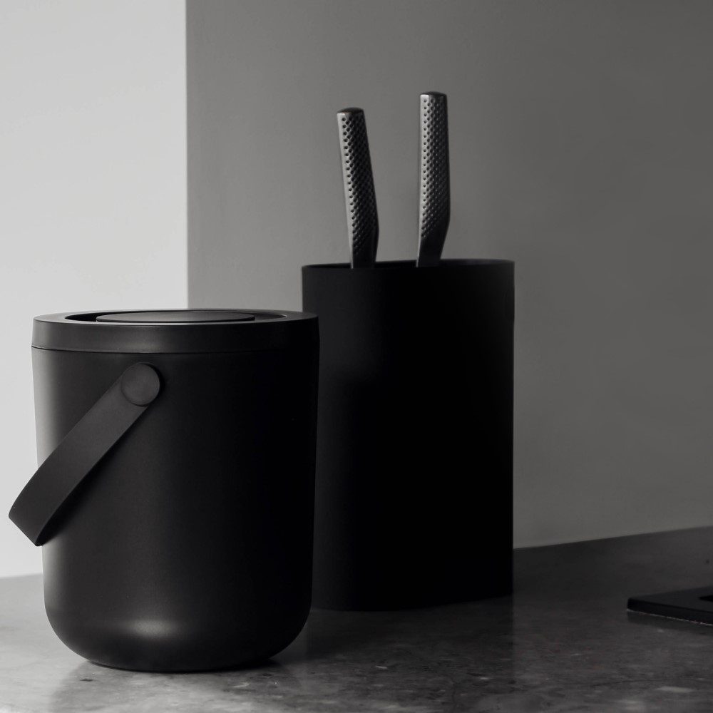 ZONE DENMARK Premium Black Knife Block Set - 6 Knife Storage Holder for Kitchen Countertop - Perfect for Home Chefs & Cooking Enthusiasts