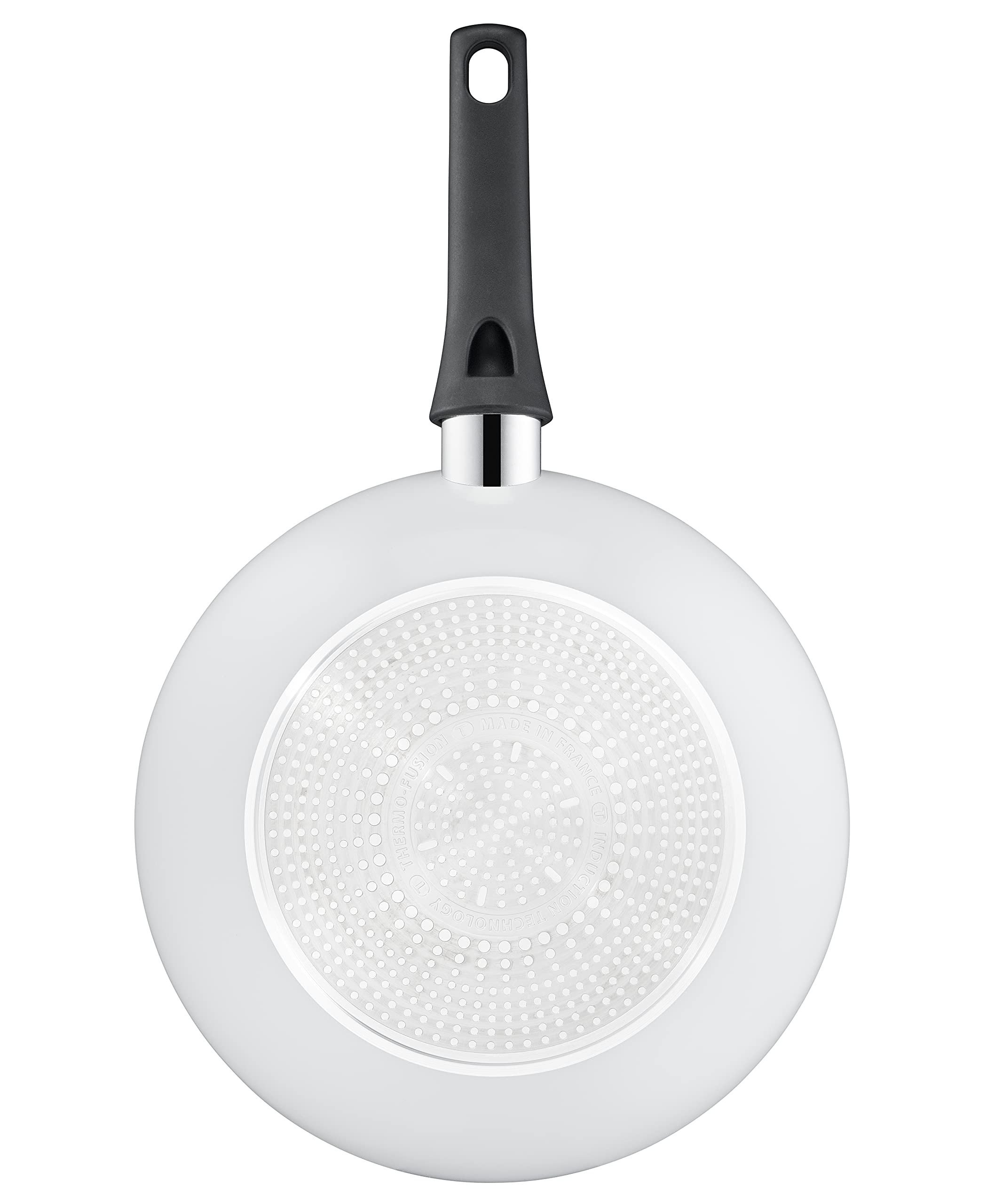 Tefal C41719 28cm Ceramic Non-Stick Wok Pan with Secure Ceramic Seal & Heat Signal Indicator | Induction Compatible, Easy to Clean | Perfect for Stir-Frying, Sautéing & Asian Cooking | White