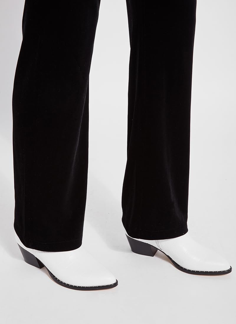 Lyssé Women's Velvet Pants - High Waisted Stretch Velvet Trousers with Comfortable Elastic Waistband | Perfect for Work, Parties & Casual Wear