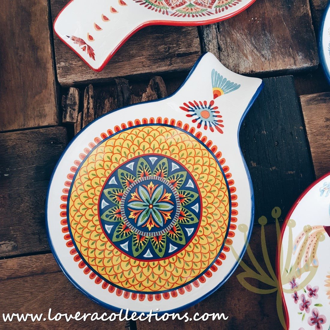 Red Talavera Spoon Rest