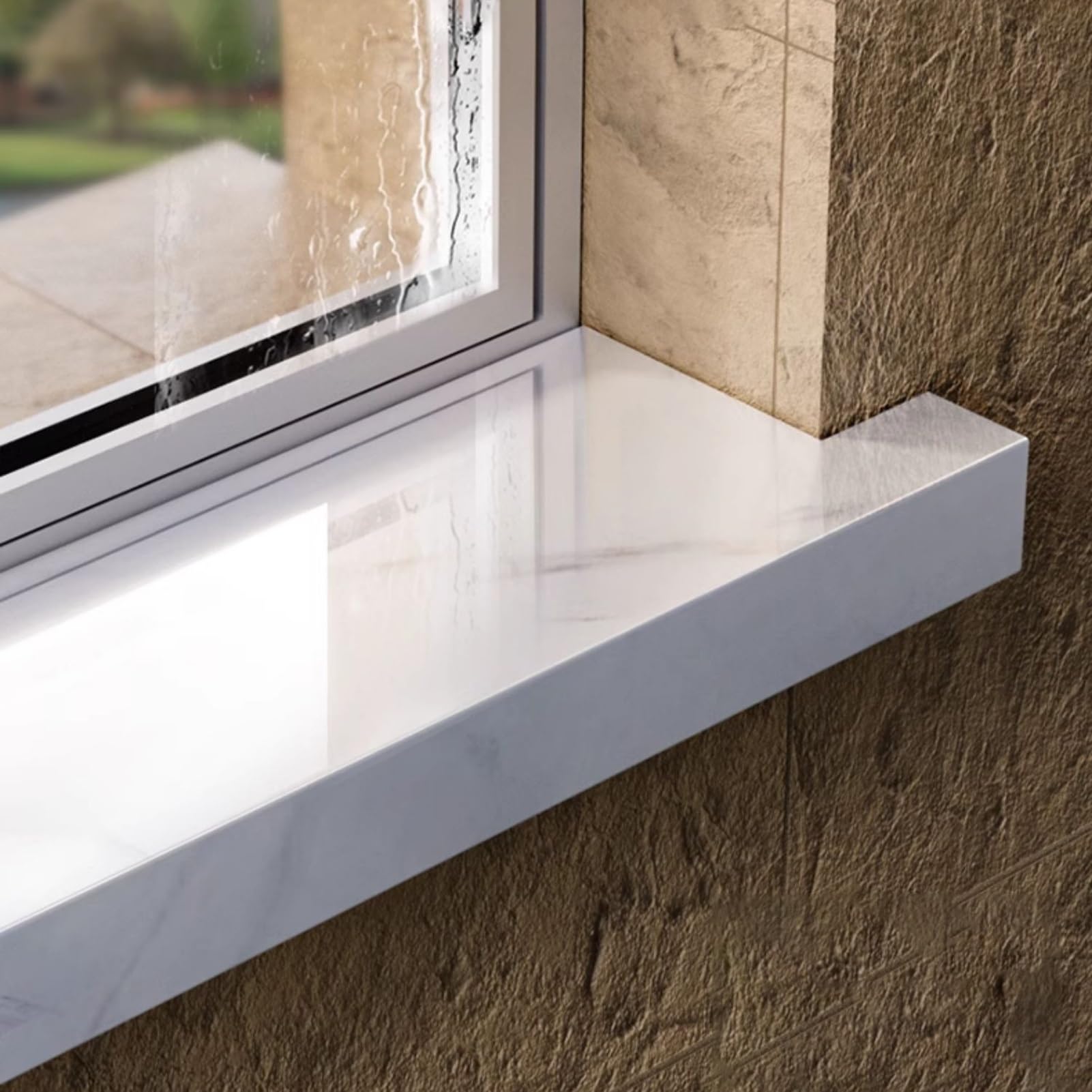 White Acrylic Window Sill Cover - 39.3