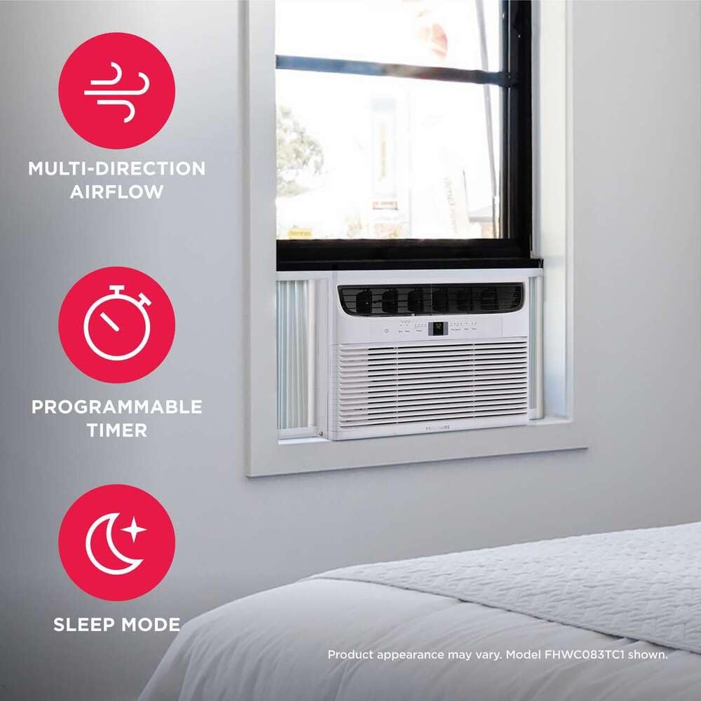 Frigidaire FHWC103TC1 10,000 BTU Window Air Conditioner with Electronic Controls - White | Cooling for Bedrooms, Living Rooms & Small Spaces (2024 Model)