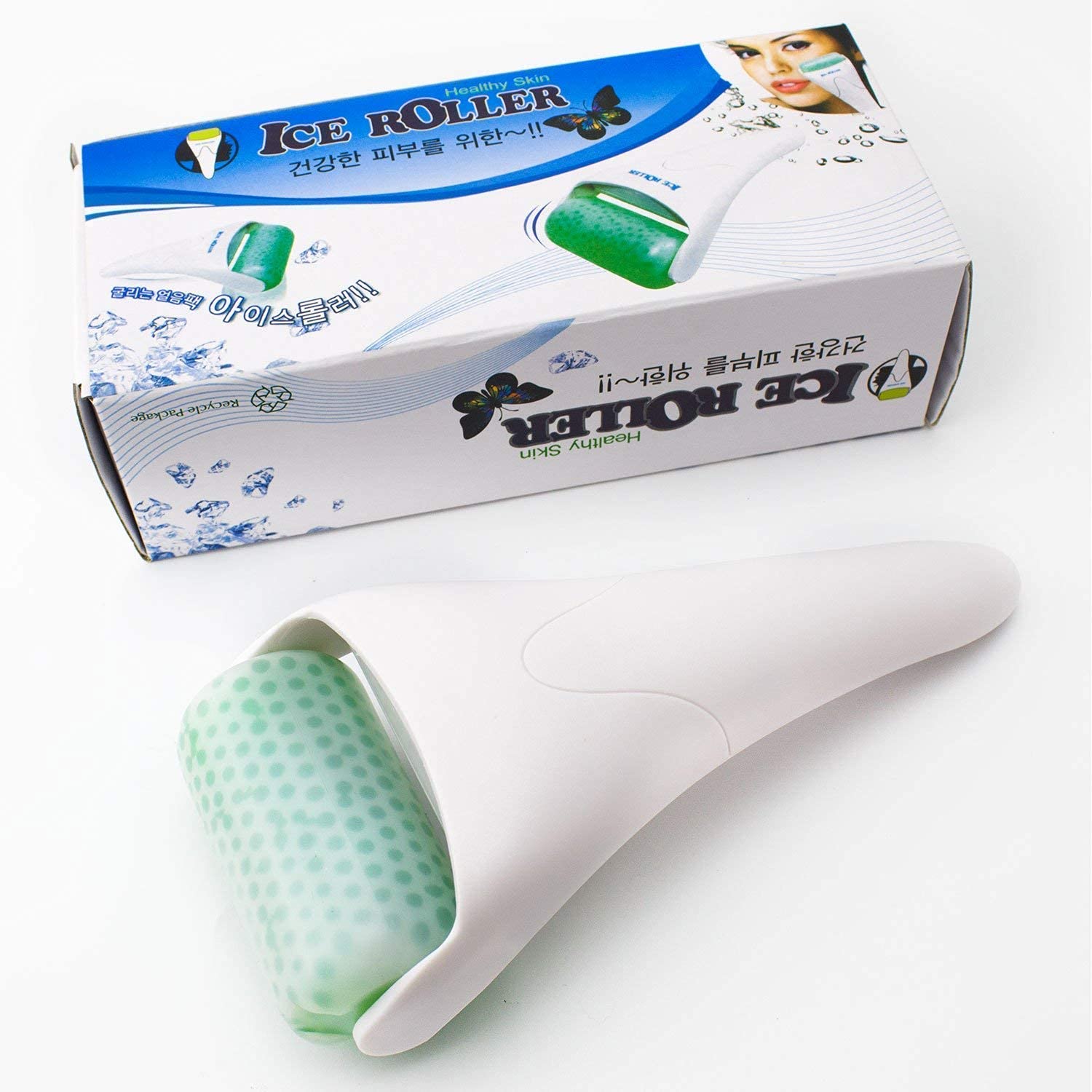 Meetzone Ice Roller for Face & Eyes - Cooling Therapy for Puffiness, Migraine Relief, Pain & Minor Injuries | Waterproof Cold Stone Massager for Anti-Aging & Wrinkle Prevention | Perfect for Morning Routine, Post-Workout Recovery & Spa-Like Relaxation at Home (Multicolor, 1pc)