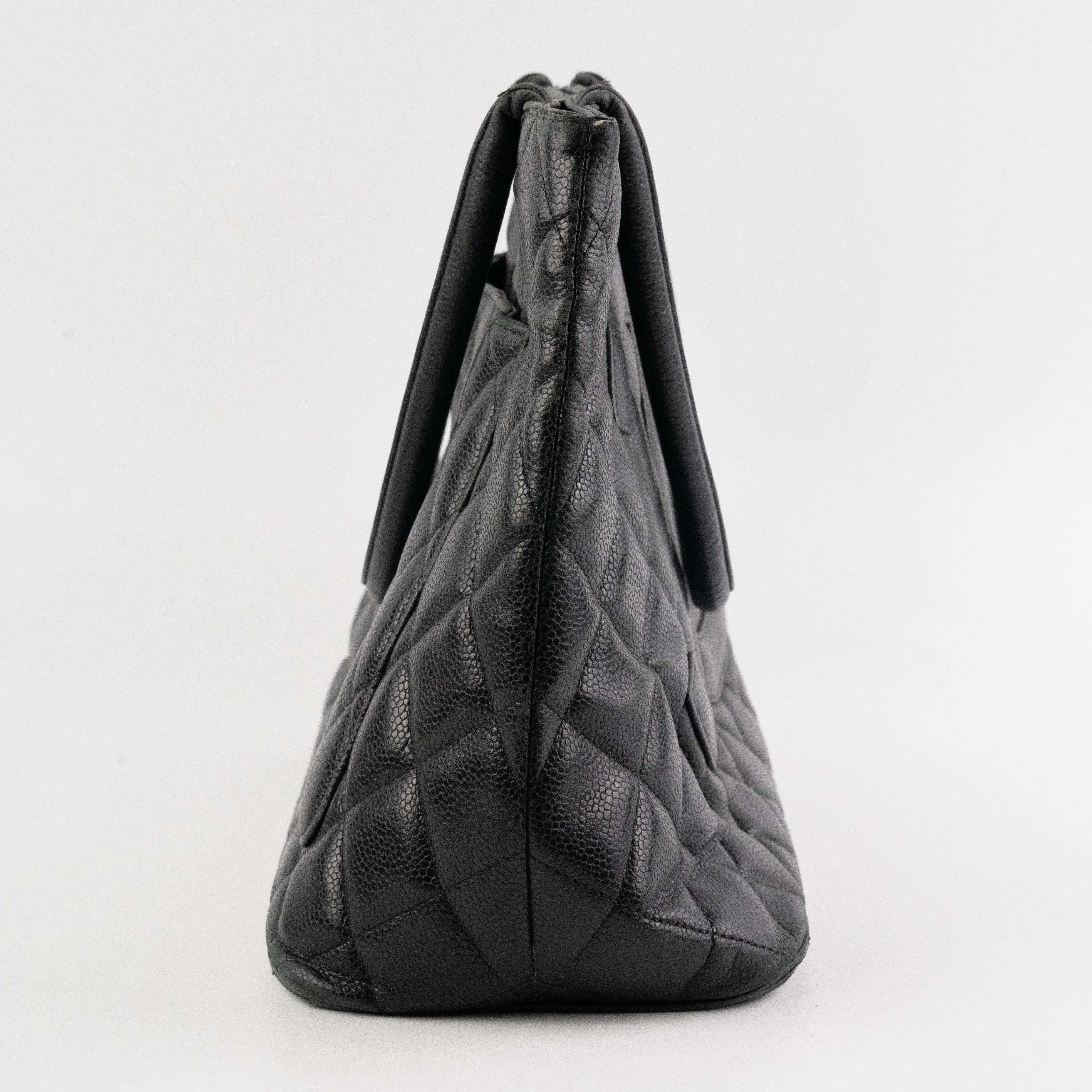 Chanel Black Caviar Leather Medallion Tote Bag - Luxury Designer Handbag for Women, Perfect for Work, Travel & Everyday Use
