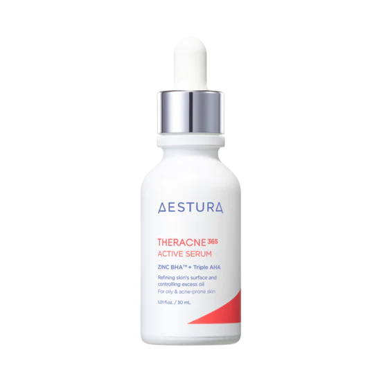AESTURA Theracne 365 Active Serum 30ml - Acne Treatment for Clear Skin | Daily Hydrating Face Serum for Oily & Sensitive Skin | Perfect for Morning & Night Skincare Routine