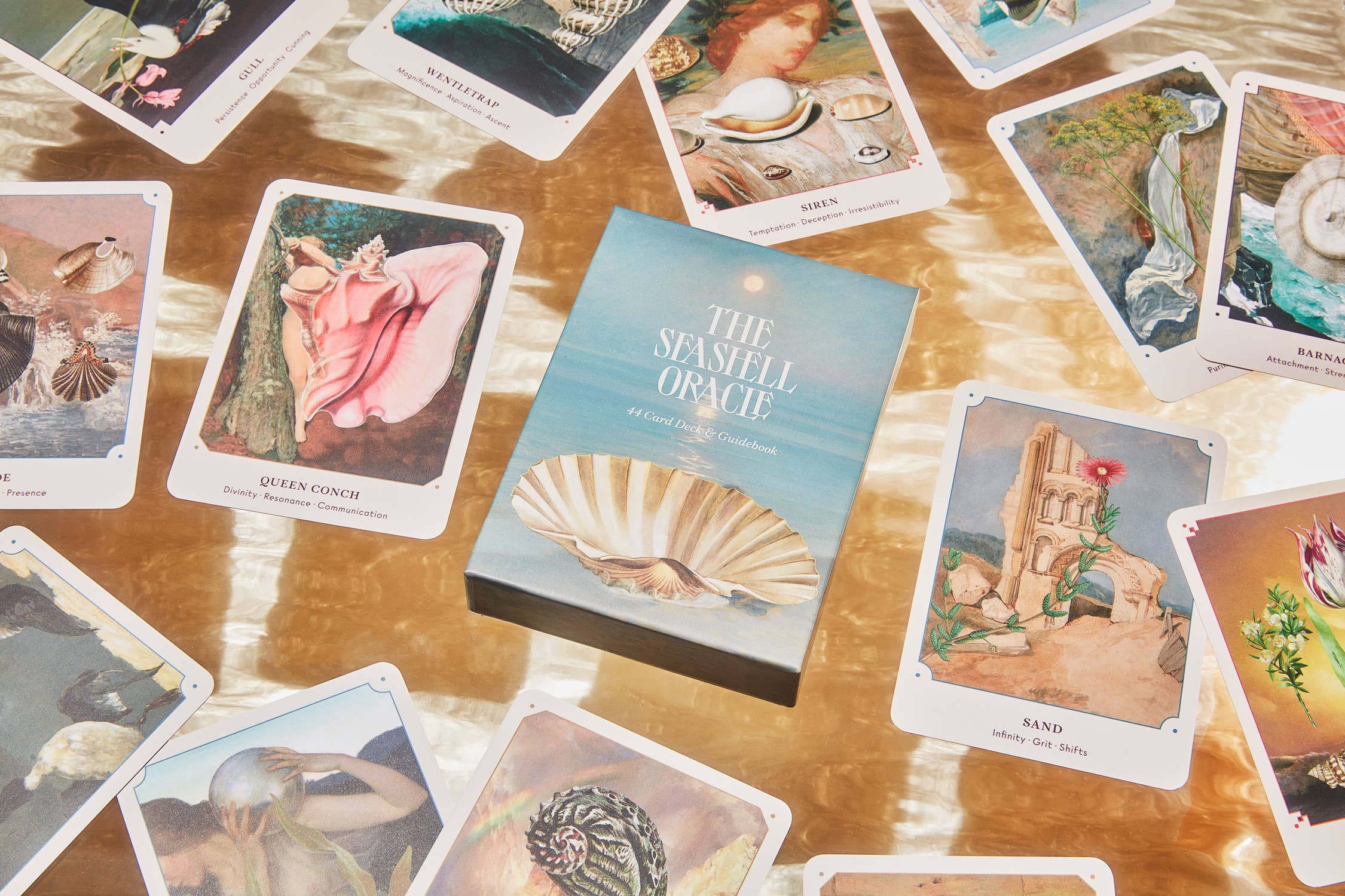 The Seashell Oracle Deck and Guidebook – 44-Card Divination Set with Spiritual Guidance – Perfect for Tarot Readings, Meditation, and Intuitive Healing
