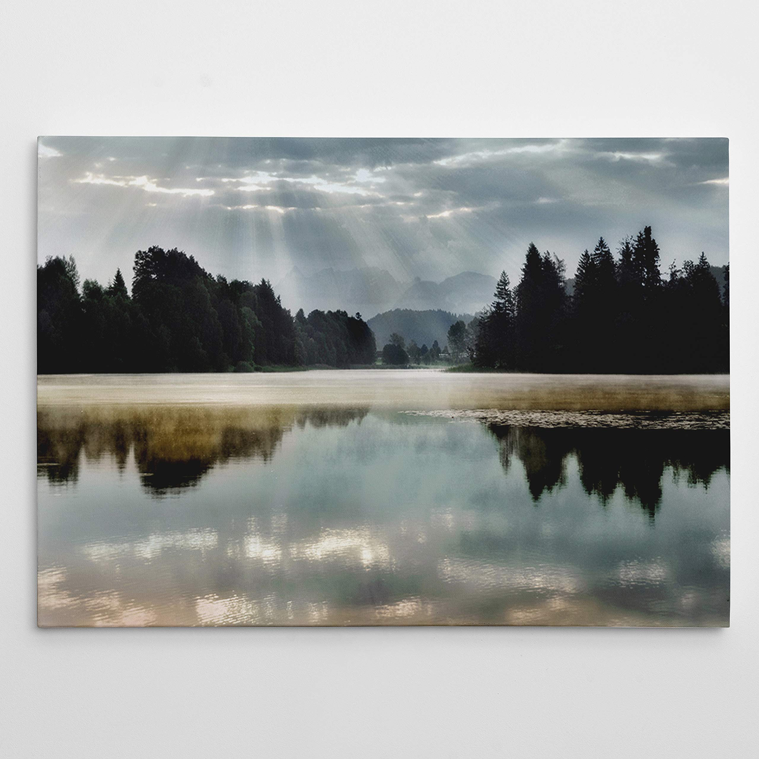 Wexford Home Morning Bliss I Gallery Wrapped Canvas Wall Art - Modern Abstract Landscape Painting for Living Room, Bedroom & Office Decor