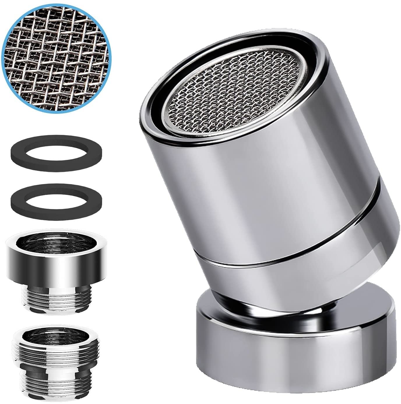 20mm Swivel Sink Faucet Aerator with Flow Restrictor - Replacement Insert for Bathroom & Kitchen Faucets (1PC) - Perfect for Water Conservation & Splash Reduction