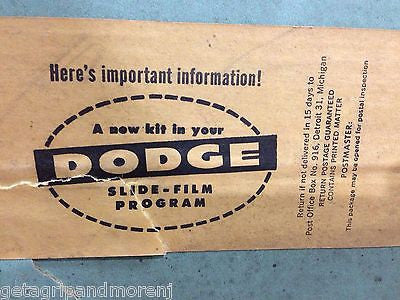 Vintage 1954 Dodge Slide Film Program by Ross Roy Inc - Rare Advertising Collectible NIB (New in Box) - Perfect for Classic Car Enthusiasts & Vintage Advertising Collectors