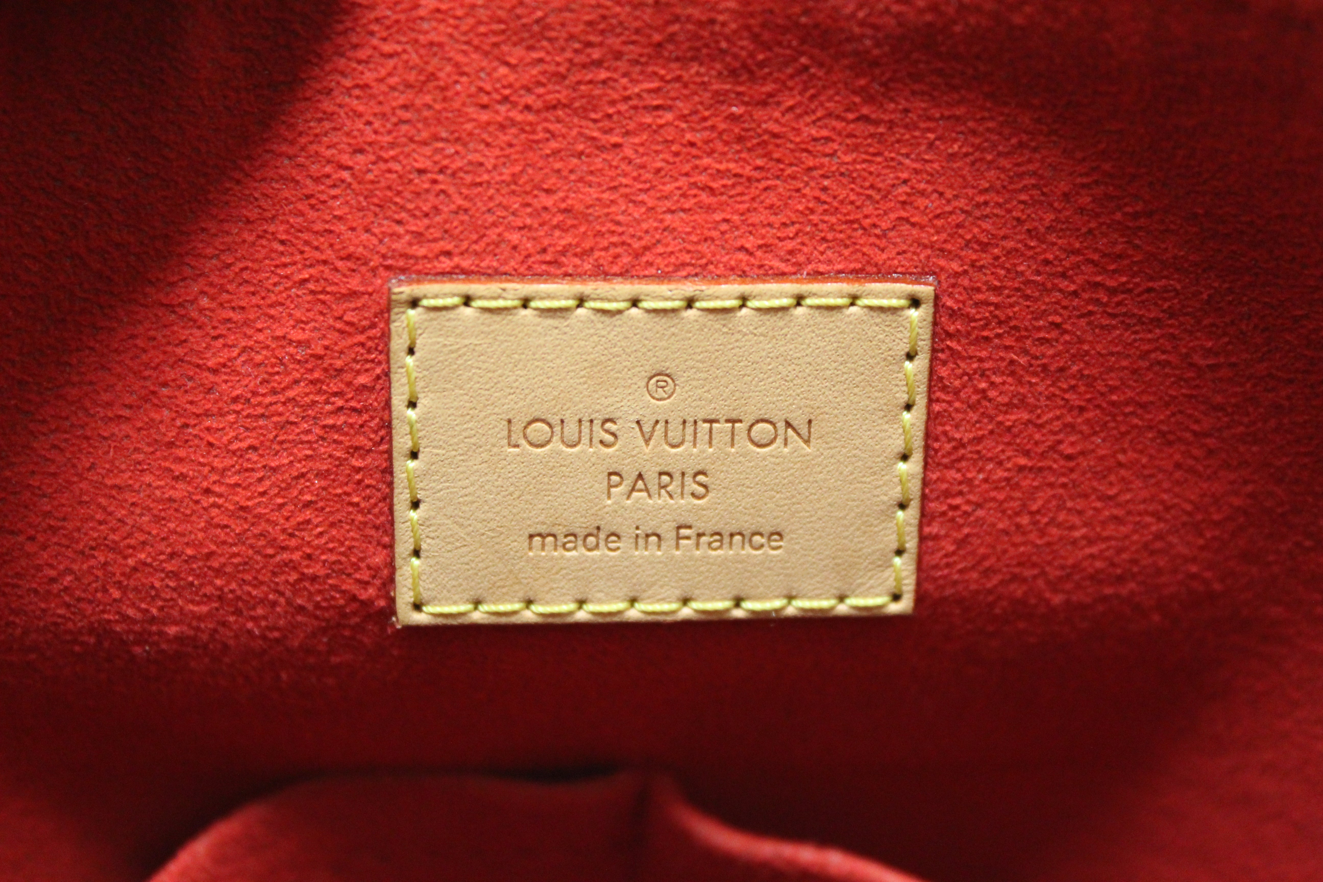 Authentic Louis Vuitton Monogram Canvas Tote Bag MM - Classic Red Leather Trim Handbag for Women, Perfect for Work, Travel & Everyday Luxury Fashion Accessory