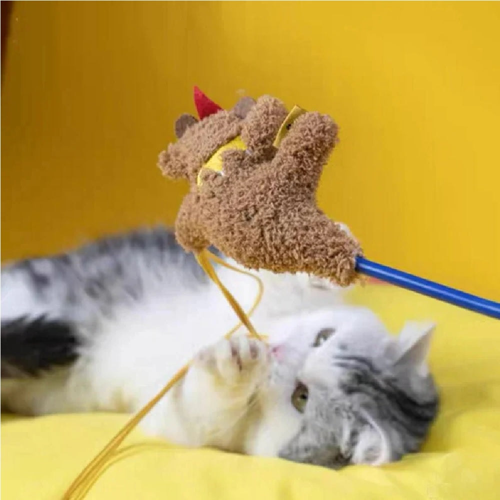 Circus Ballet Bear Cat Teaser - Interactive Cat Toy for Playful Kittens - Perfect for Indoor Play & Exercise