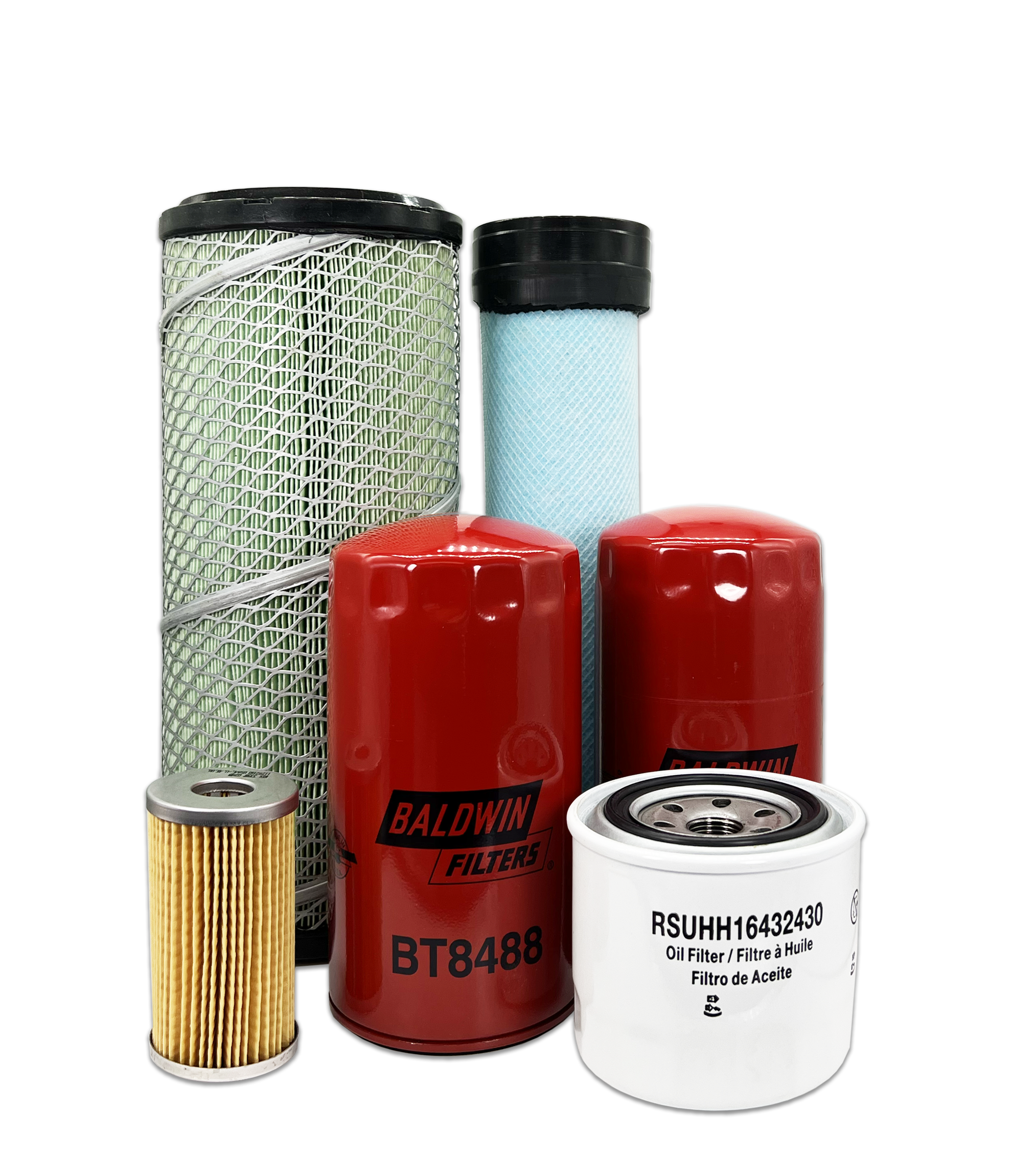 Kubota M4900DT Tractor Maintenance Filter Kit - Air, Oil & Fuel Filters Replacement Set for Kubota M4900DT Tractor - Perfect for Routine Maintenance & Engine Protection