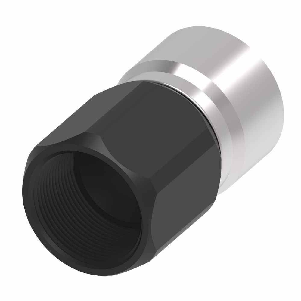 Aeroquip FBL4215 AN 12 Straight Black Crimp Hose Fitting - Perfect for Hydraulic Systems, Industrial Machinery & Automotive Applications