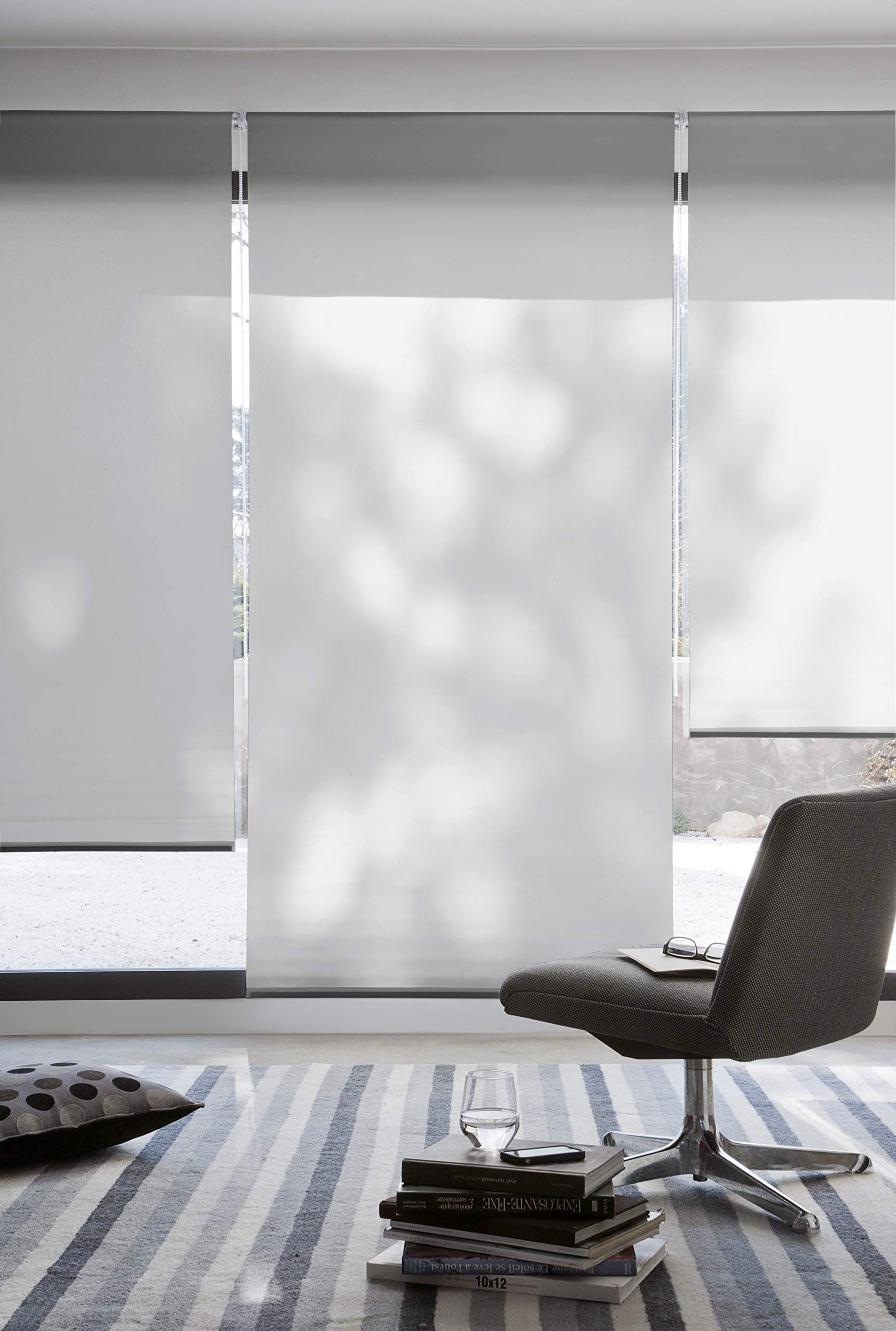 Smooth Translucent Roller Blind 130 x 175 cm Ecru - Perfect for Living Rooms, Bedrooms & Offices