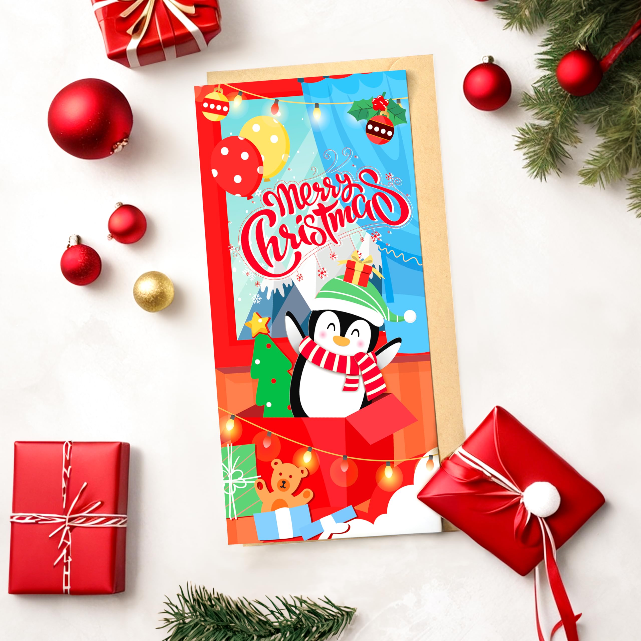 20 Pack Christmas Money Cards with Envelopes - Holiday Cash, Check & Gift Card Holders - Perfect for Gifting, Stocking Stuffers & Office Exchanges