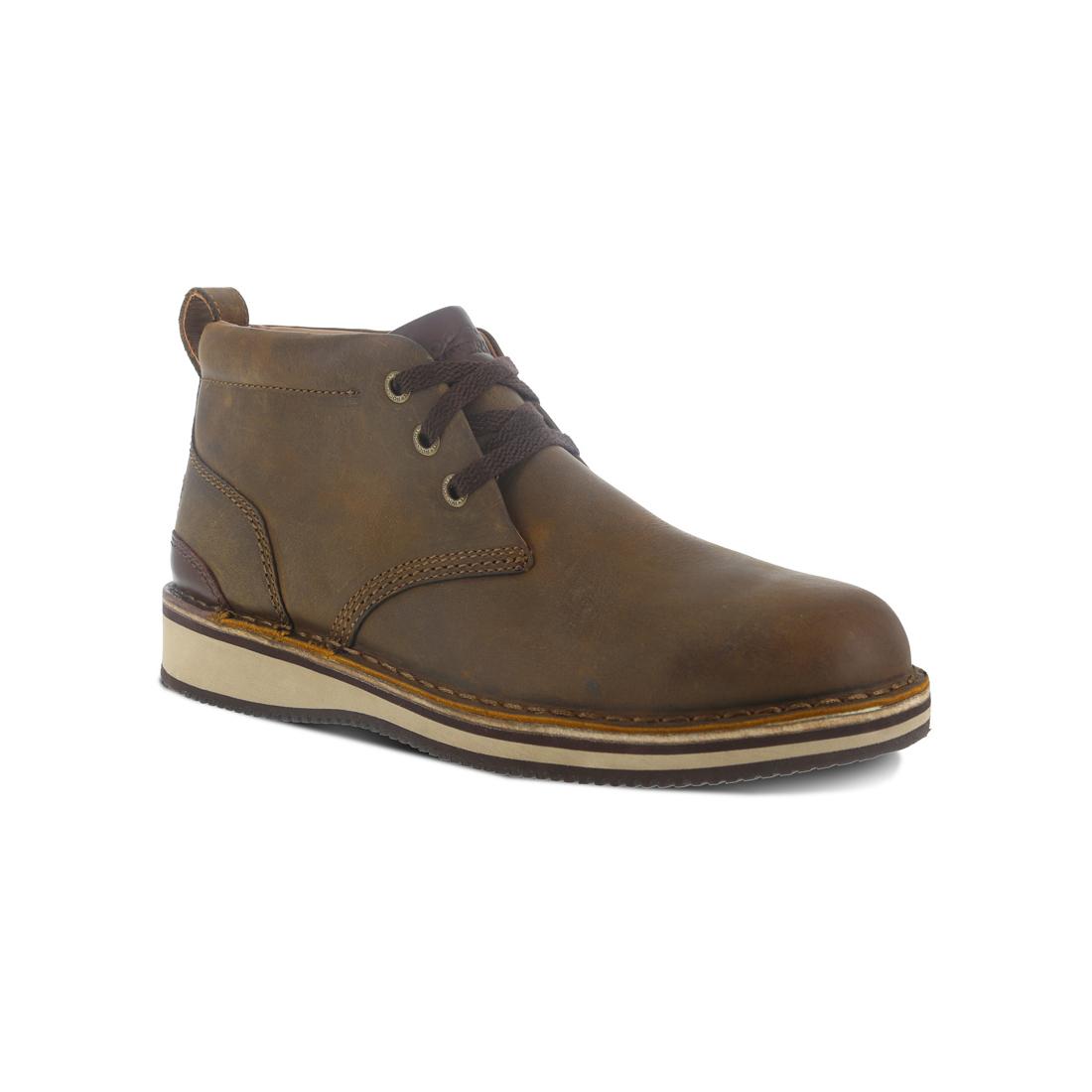 Prestige Point Steel Toe Work Boots for Men - Brown Safety Shoes for Construction, Warehouse & Outdoor Work | Durable & Comfortable Work Boots