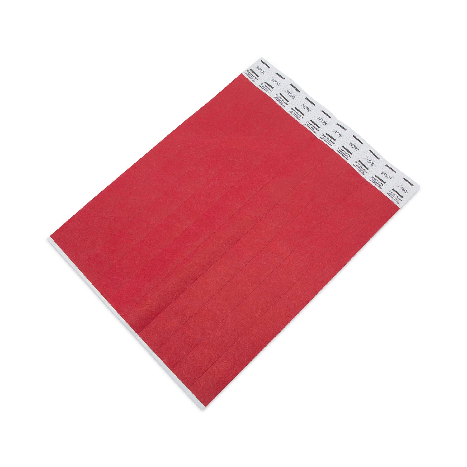 Advantus Numbered Crowd Control Wristbands - Sequential Numbering, 9.75