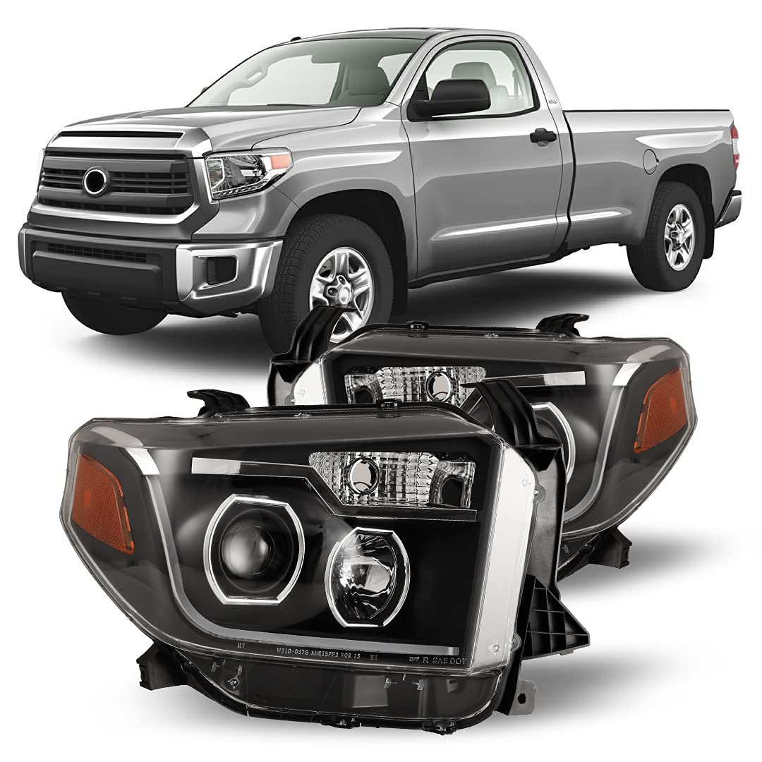 Winjet LED DRL Bar Projector Headlights Compatible with Toyota Tundra 2014-2020 - Bright White Light for Night Driving & Off-Road Adventures